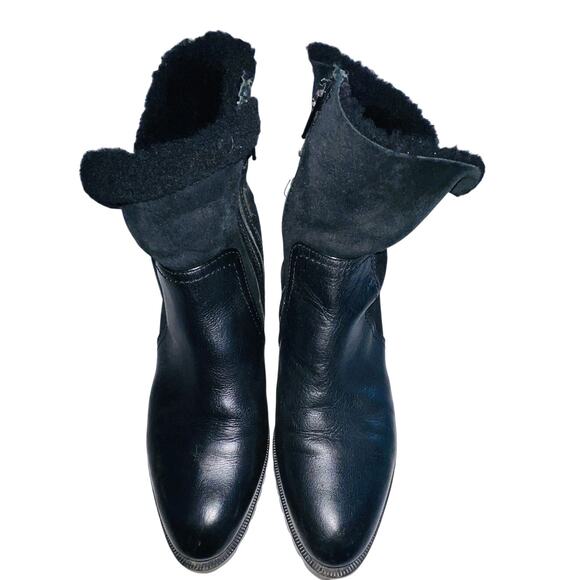 Napoleoni Leather Boots w/ Shearling - Women's Size 38 - Handcrafted in Italy - Picture 2 of 12